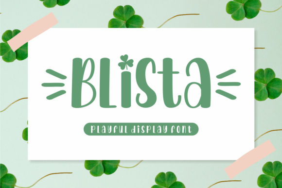Blista Display Font for Handmade Creators
