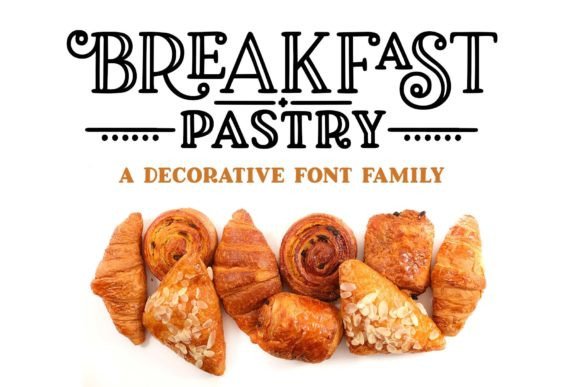 Breakfast Pastry Font: A Playful Serif Display Typeface for Makers