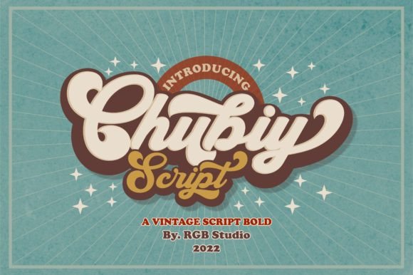 Chubiy: A Retro Bold Script Display Font for Handmade Charm