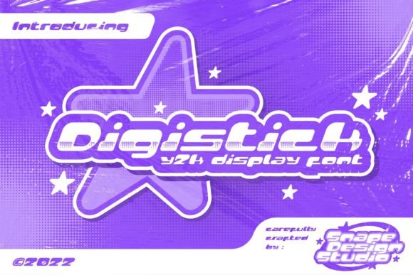 Digistick: A Futuristic Display Font for Digital & Space-Themed Fonts