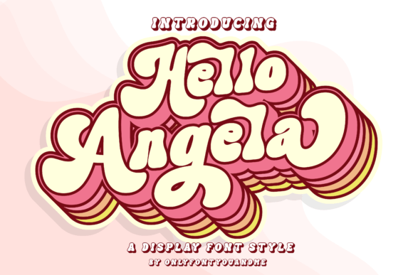 Hello Angela Display Font for Handmade Brands