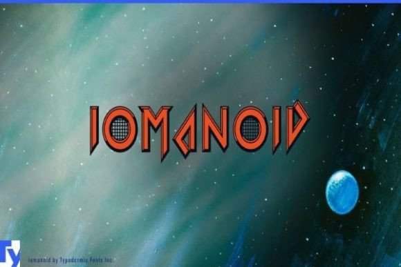 Iomanoid Typeface: Retro Techno Style for Consistent Branding