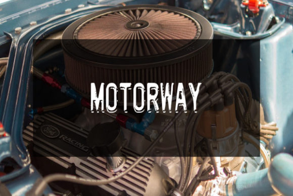 Motorway Font: Bold Display Typeface for Handmade Brands