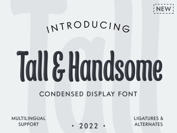 Tall Handsome Font for Handmade Labels & Printables